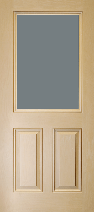 Fiberglass Doors - image Half-Lite-Wood-Grain on https://quantumdoors.com
